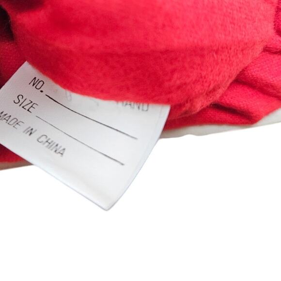 Deadstock Vintage 80s Needlepoint Christmas Stocking Tree Traditional Wool Red - Picture 5 of 6